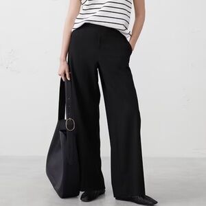 Banana Republic Factory Black Wide-Leg Pants
